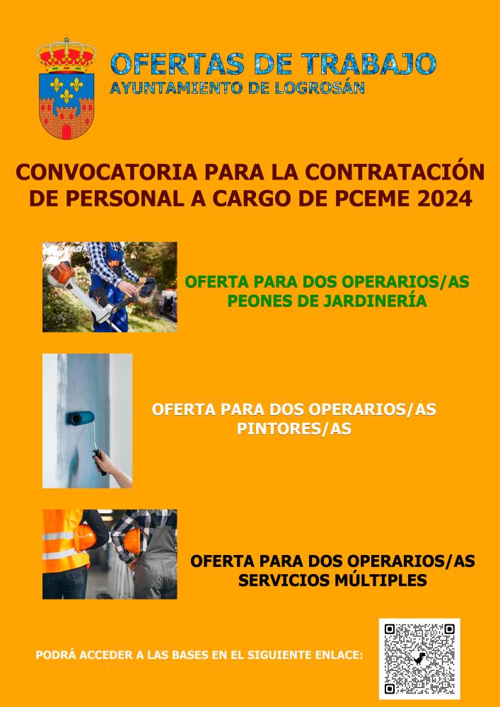 Imagen CONVOCATORIA PARA CONTRATACIÓN DE PERSONAL A CARGO DE PCEME 2024