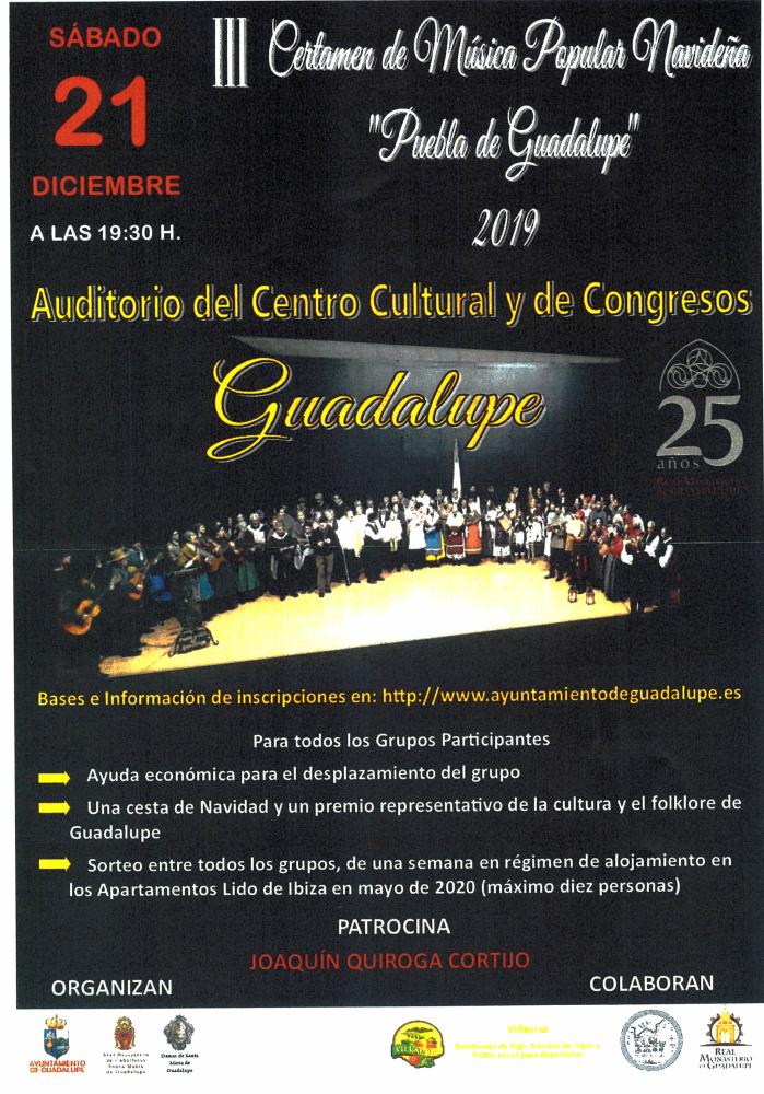 Imagen III Certamen de Música Popular Navideña 'Puebla de Guadalupe' 2019.