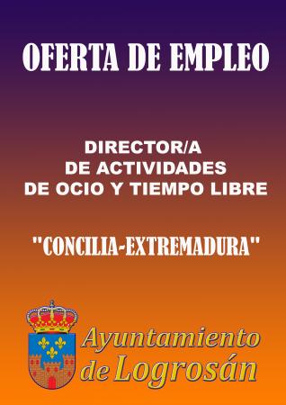 Imagen OFERTA DE EMPLEO. DIRECTOR/A DE OCIO Y TIEMPO LIBRE