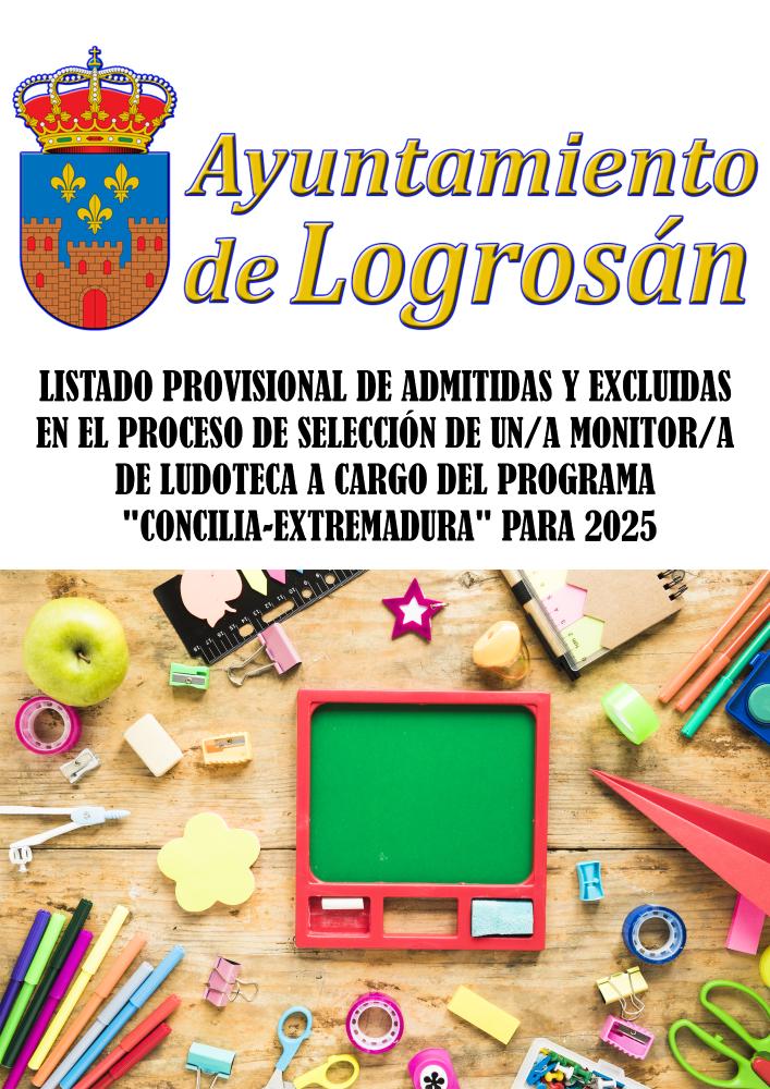 Imagen LISTADO PROVISIONAL DE ADMITIDAS Y EXCLUIDAS EN EL PROCESO DE SELECCIÓN DE UN/A MONITOR/A DE LUDOTECA A CARGO DEL PROGRAMA 