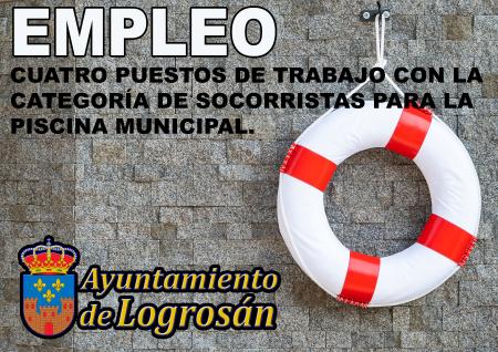 Imagen BASES QUE HAN DE REGIR LA SELECCIÓN Y CONTRATACIÓN LABORAL, MEDIANTE PROCEDIMIENTO DE CONCURSO-OPOSICIÓN DE CUATRO PUESTOS DE TRABAJO CON LA CATEGORÍA DE SOCORRISTAS PARA LA PISCINA MUNICIPAL, POR EL AYUNTAMIENTO DE LOGROSÁN