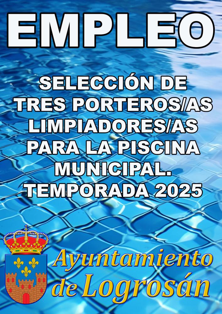 Imagen BASES PARA LA SELECCIÓN DE TRES PORTEROS/AS LIMPIADORES/AS PARA LA PISCINA MUNICIPAL. TEMPORADA 2025